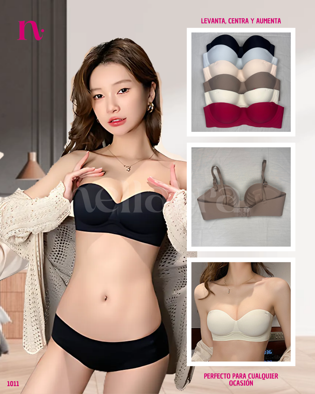 1011 STRAPLESS JELLY TEEN PUSH UP - 30 32 34 36 REALCE